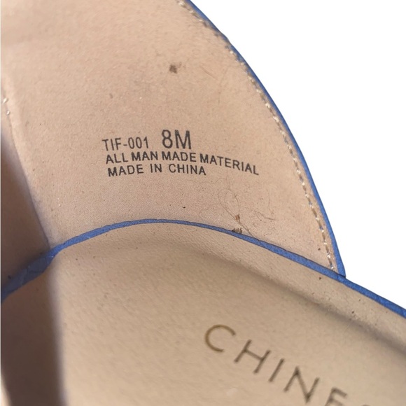 Chinese Laundry Chic light Blue Block Heel Sandal Ankle Straps special occasion - Picture 7 of 9